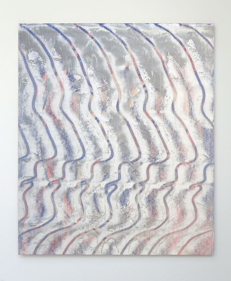 Jonathan Kelly - Profile Silver - Acrylic on Polyester - 82x70cm
